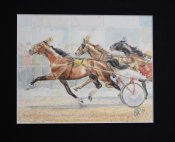 Horseexplore dom kommer från alla håll akvarell av Anette Kynman 1991